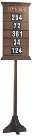Hanging Hymn Board 234H without Stand Wall Mounting 19